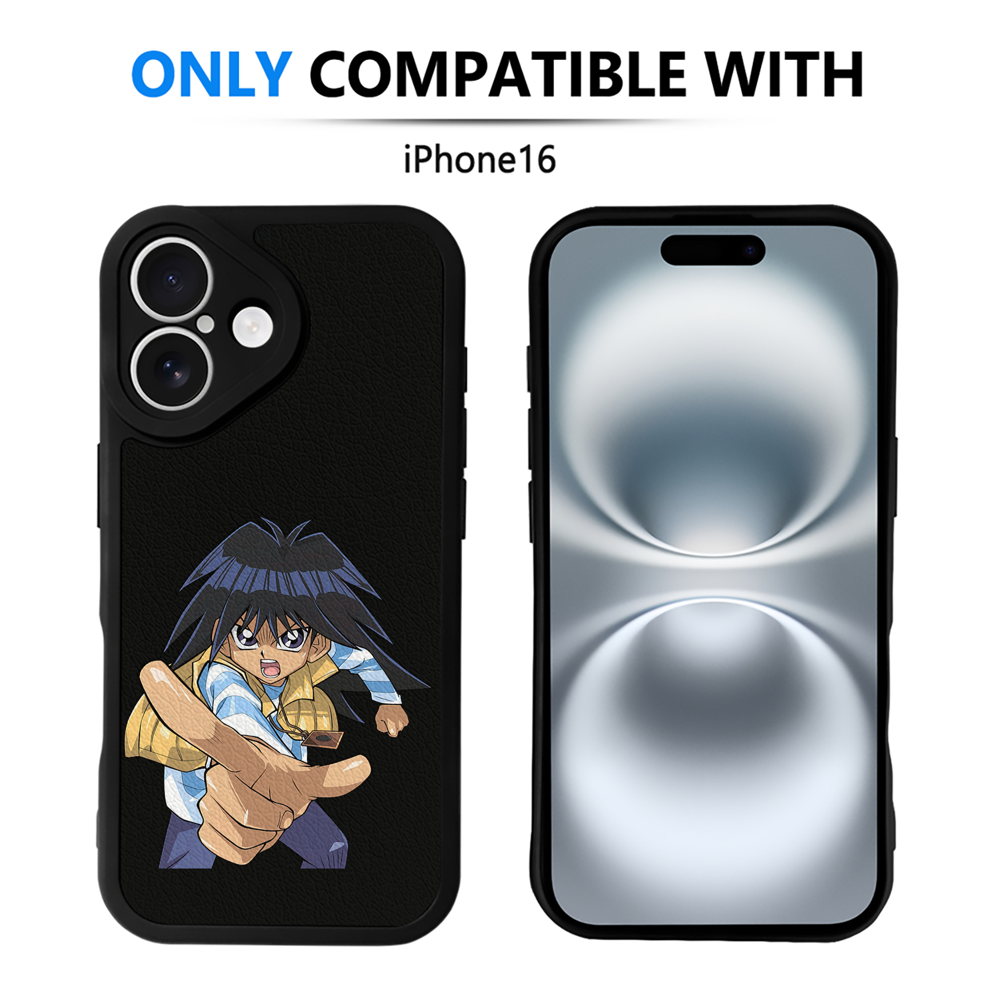 遊☆戯☆王 Yu-Gi-Oh! 【iPhone 16シリーズ対応】シリコンスマホケース（レザー調） 材質：シリコン